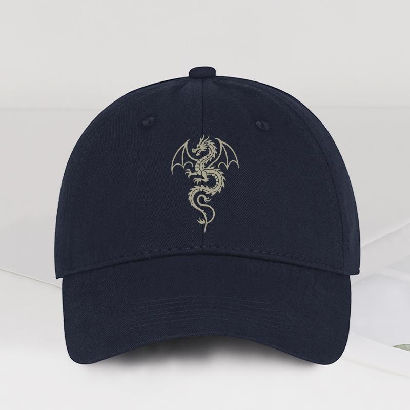 

Mlfo Winged Dragon Print Soft-Top Baseball Cap Soft, Comfortable, Lightweight, Breathable, Adjustable Cool, Mysterious, Re