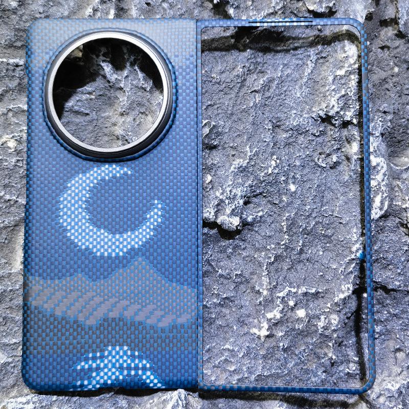 Carbon Fabric Fiber Aramid Phone Case Compatible Magsafe Magnetic Wireless Charging Shockproof Protect Cover For Honor Magic V5