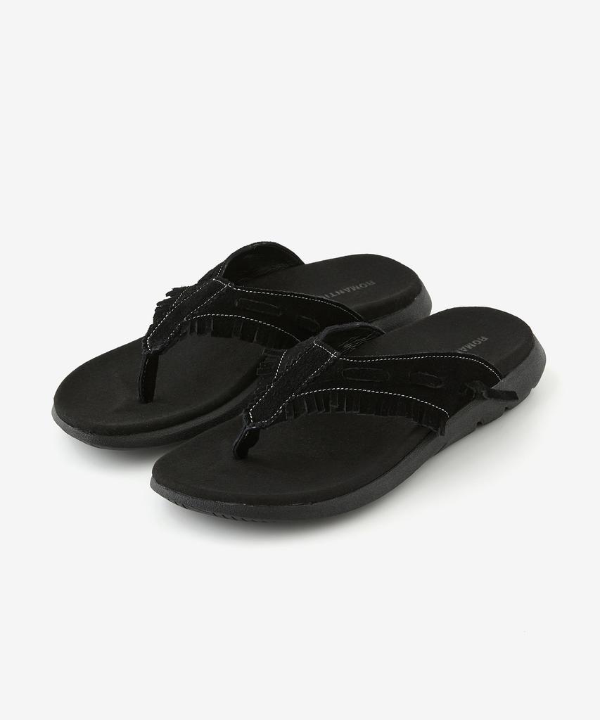 Romantic Move The Loose Flip-Flops R25M703 (Black Suede)