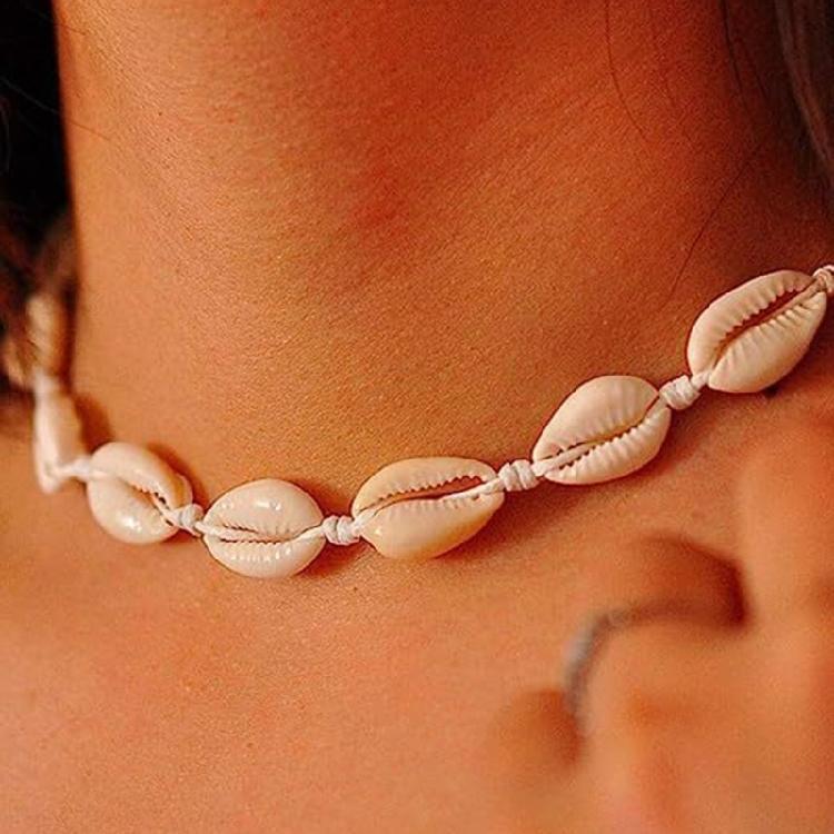 Bracelets de Coquillages Chevillettes Perles de Coquillages Naturels Collier Bijoux pour Hommes