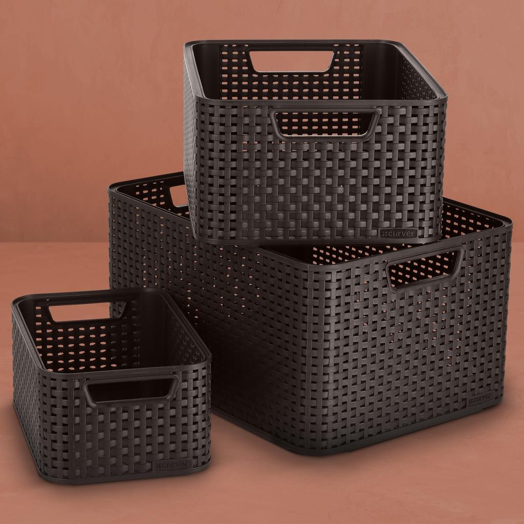 Curver Basket Container With Lid Storage