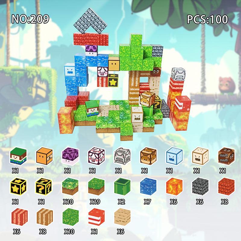 

Magnetic Cube Building Blocks - Educational DIY Toy Set for Kids 2.3 x 2.3 CM