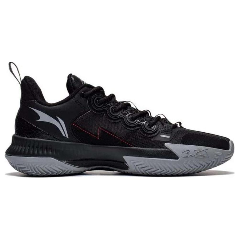Li Ning Son Of Flash Bequeme Abriebfeste Atmungsaktive Low-Top Basketballschuhe Herren Schwarz ABPT019-7