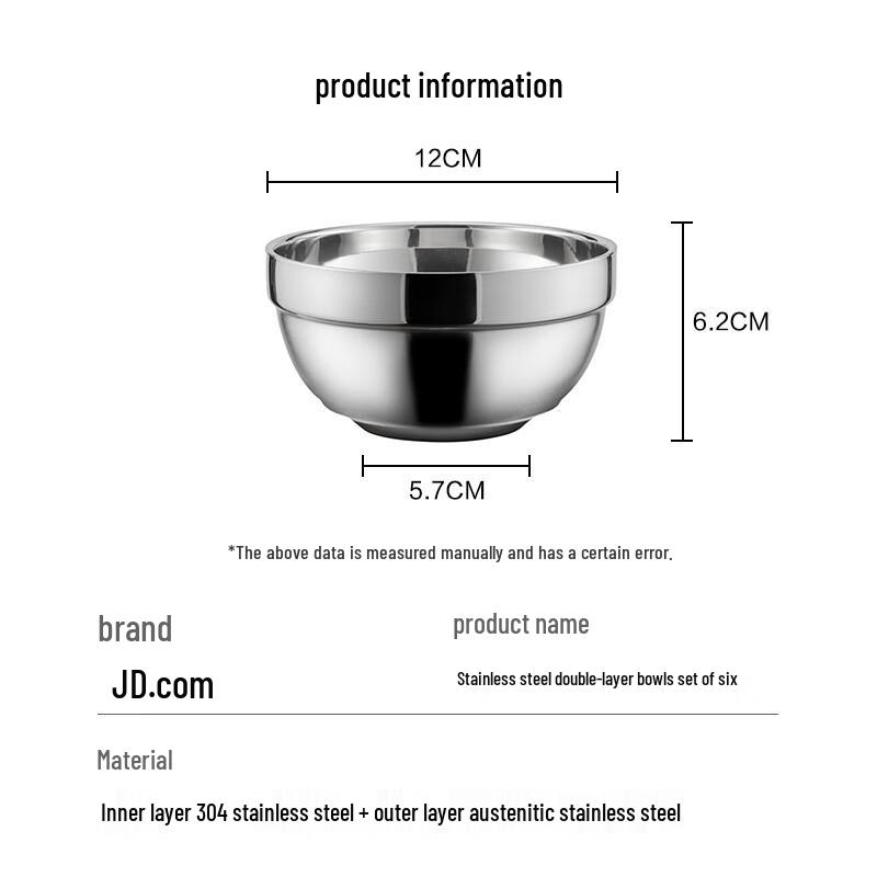 JD Home 304 Stainless Steel Insulated Bowl Set