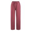 GMXIA Large Size Women's Elastic Waist Long Linen Casual Loose Wide Leg Trousers