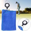 1 pcs Double-sided Plush Cotton     Cleaning Towel Cloth with Pulling Rope Buckle(blue )
