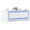 VidaXL Coffee Table with LED Lights White Engineered Wood, Side Table, Living Room Table, Accent Table, End Table 851984