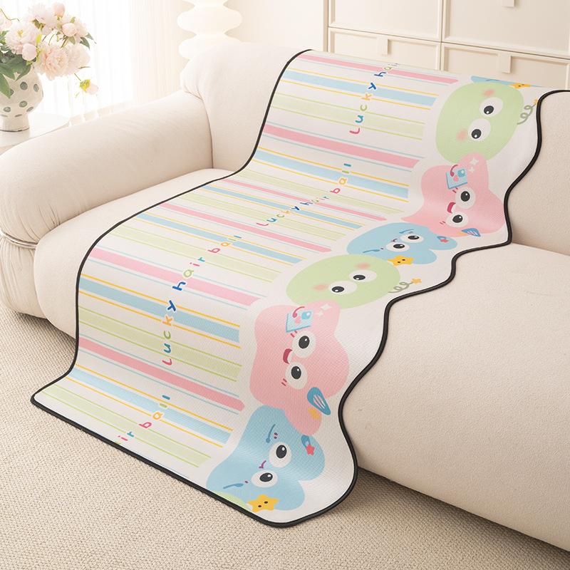 Summer New Special-Shaped Irregular Sofa Cushion Cartoon Cool Feeling Cool Feeling Cover Cloth Straight Row Fixed Mat Cover