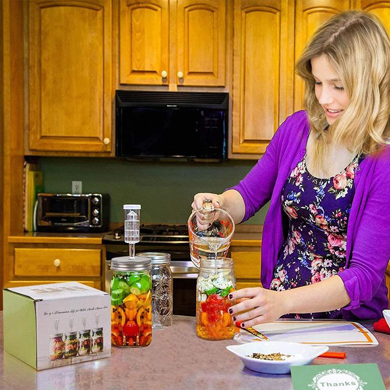 86 mm/70 mm breite Öffnung Mason Jar Fermentation Deckel halten Lebensmittel untergetaucht Kit