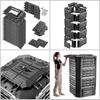 KADAX Composter Black Garden Modular Frost-Resistant Fertilizer Tank 1250L