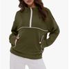 Fashionable Women's Hooded Sweatshirt Casual Pocket Top Loose Pullover