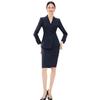 Navy Blue High-End Professional Goddess Suit - Spring/Autumn Two-Piece Skirt Set for Jewelry Store Workwear