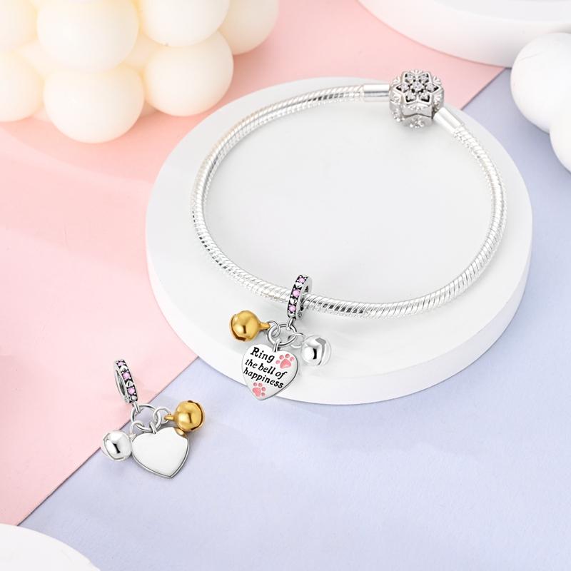 Cute Cat And Dog Series Copper Moon Butterfly Paw Print Charms 3Mm Diy Fine Jewelry Gifts Making