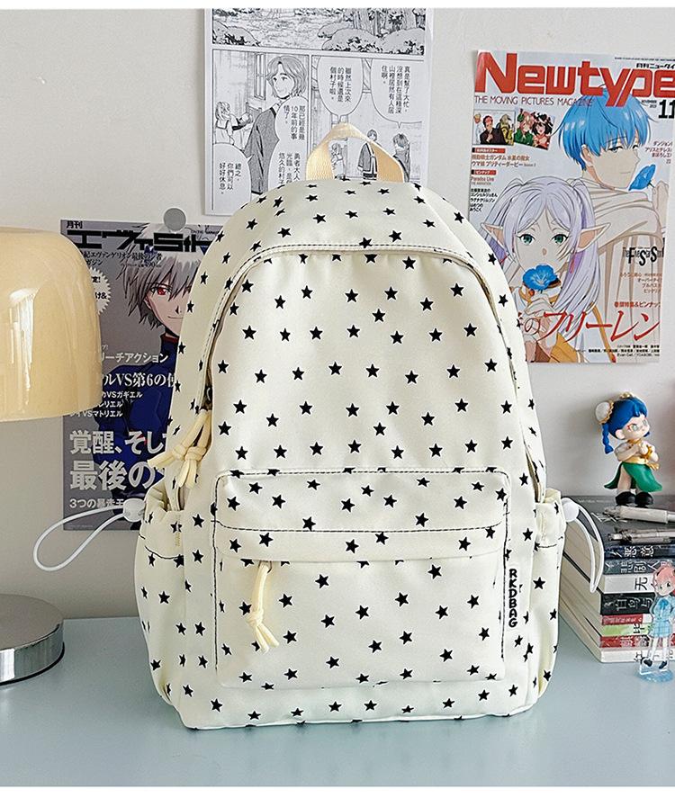 Schoolbag new Korean ins high value fresh and sweet star backpack junior high school students lightweight large capacity backpack