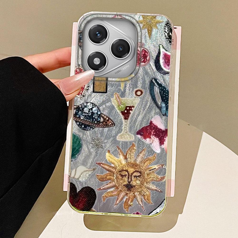 

Retro Sunflower God Planet Fruit Trendry Phone Case for Honor 400 200 Smart Pro Magic7 6 5 Lite X9a X9c X8b X8a X8c X7c Cover Honor X9c білий