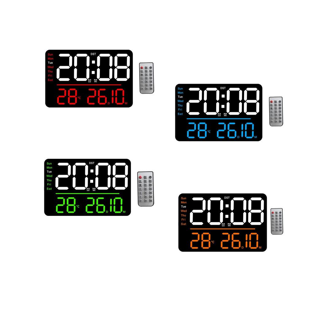 Digital Wall Clock Easy to Install Modern Days Timing Countdown Function Alarm Clock for Kitchen Bedroom Office Home Living Room