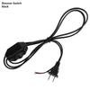 1.8m Black White EU Plug Switching Power Cord Wire Extended Plug Line Cable with Switch Light Lamp Floor Lamp Electricity Wire