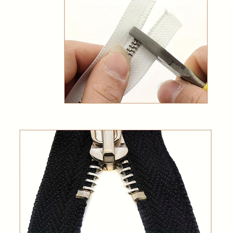 200pc Metal Zipper Stopper Set - Premium Aluminum Alloy, Easy Install, Ideal for Jackets, Bags, Footwear Repair