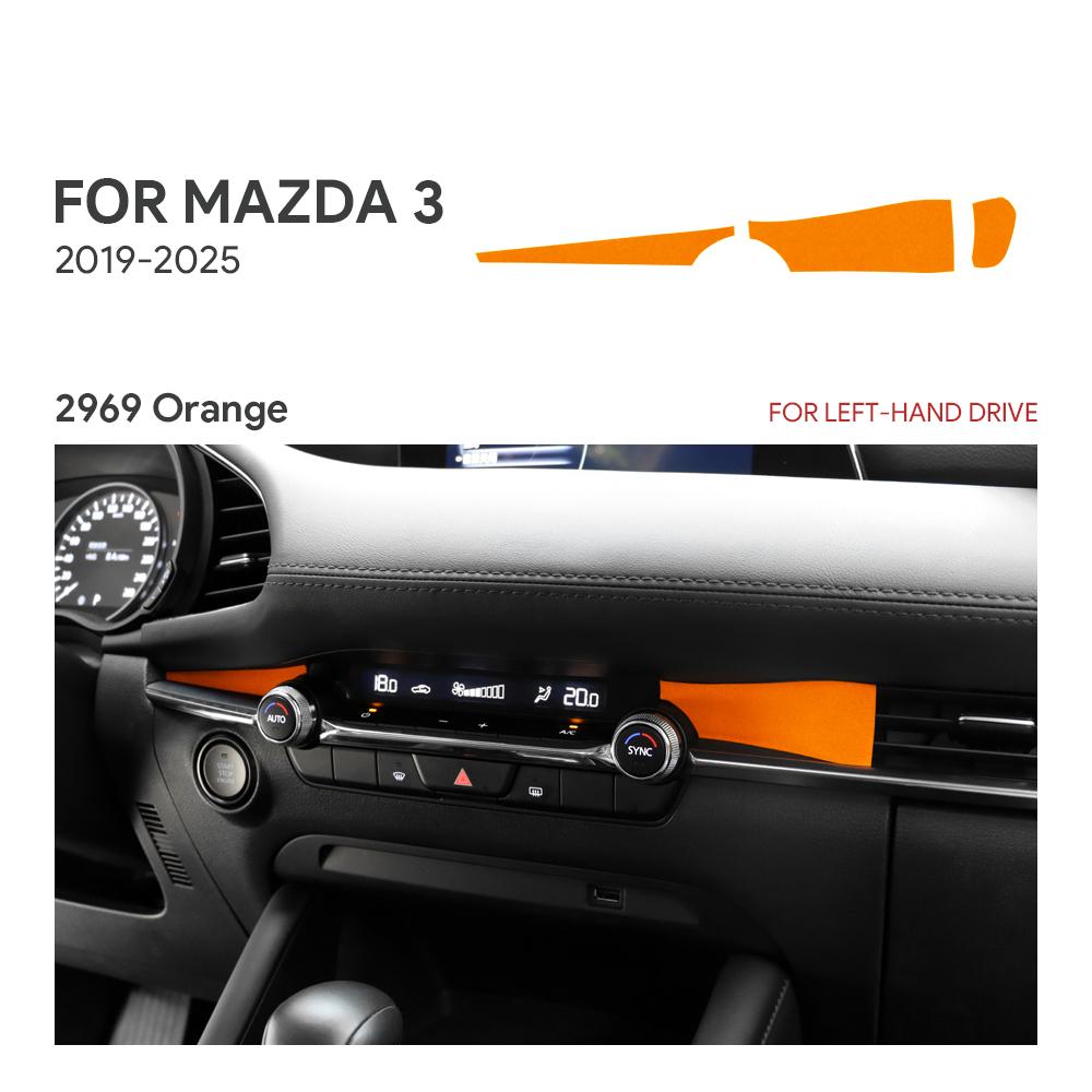 Top Suede Trim LHD RHD Sticker For Mazda 3 Axela BP M3 2019 2020 2021 2022 2023 2024 2025 Car Instrument Air Outlet Panel