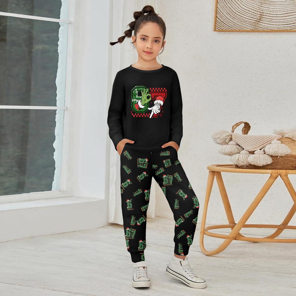 Children's  Boys And Girls Thin Two-piece  Long-sleeved Pants Two-piece