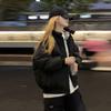 Casual and versatile down cotton jacket women's winter 2025 new stand-up collar cotton jacket loose and slim short padded jacket