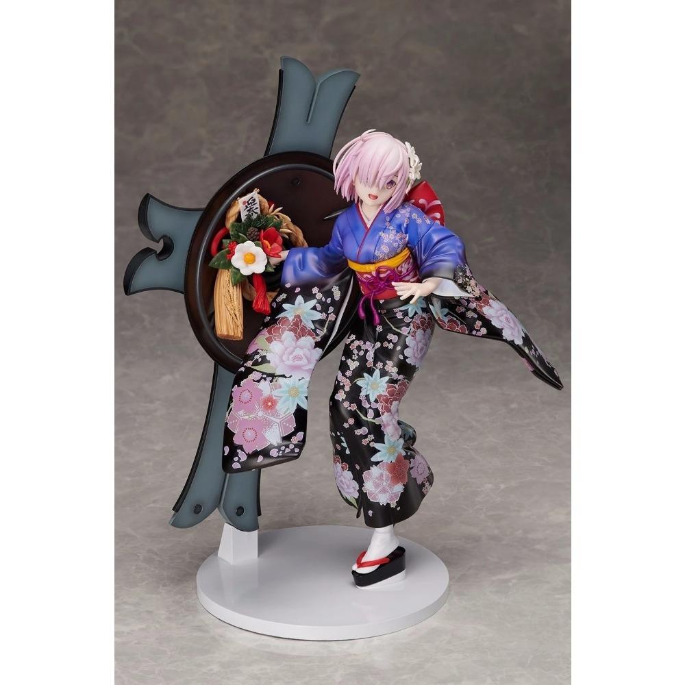 Figura de 27CM do Anime Fate/Grand Order Mash Kyrielight 1/7 Grande Ano Novo Vestido Kimono Modelo Brinquedo Coleção de Presentes Figura de Ação
