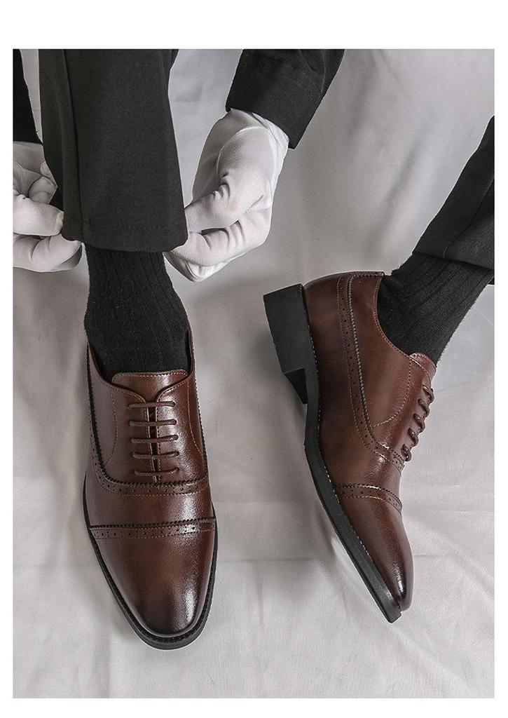Men's Large Size Formal Leather Shoes - Business, Nightclub, Wedding Groom Collection