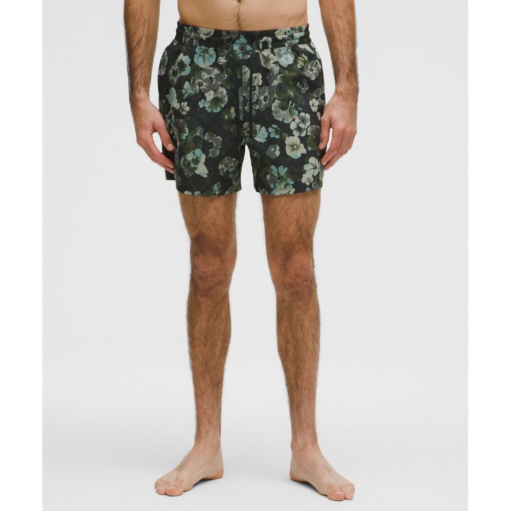 

Lululemon Плавки шорты 5 Linerless Graphic Hibiscus Green Multi L