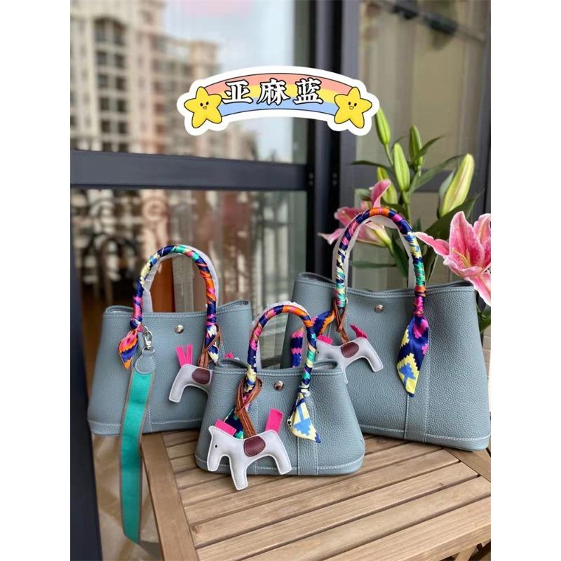 New Bag European and American Popular Women's Bag Garden Bag Canvas Shoulder Strap Portable Shoulder Messenger Bag Cowhide Bag