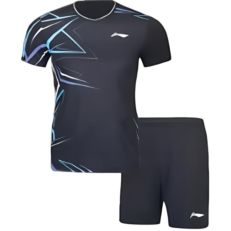 

Li Ning Бадминтон Серия V-образный вырез Футболка с коротким рукавом и эластичные шорты средней посадки Фитнес-комплект Женские комплекты Черный AATU052-1 XL