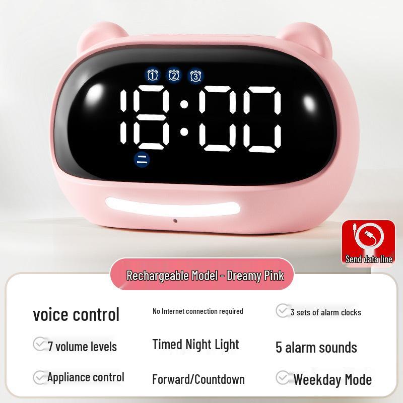 Smart Cartoon Alarm Clock and Study Timer for Students