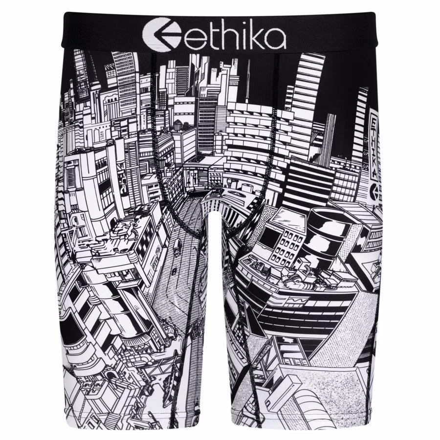 

Чоловіча дихаюча квадратна білизна ETHIKA: Модні спортивні труси з принтом, плавки для фітнесу, пляжні штани. XL EU size (160-180 jin)