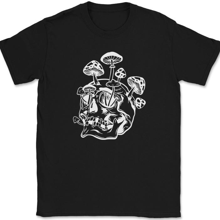 Mushroom Skull T-Shirt Halloween Fall Skull Witch Spooky Tee