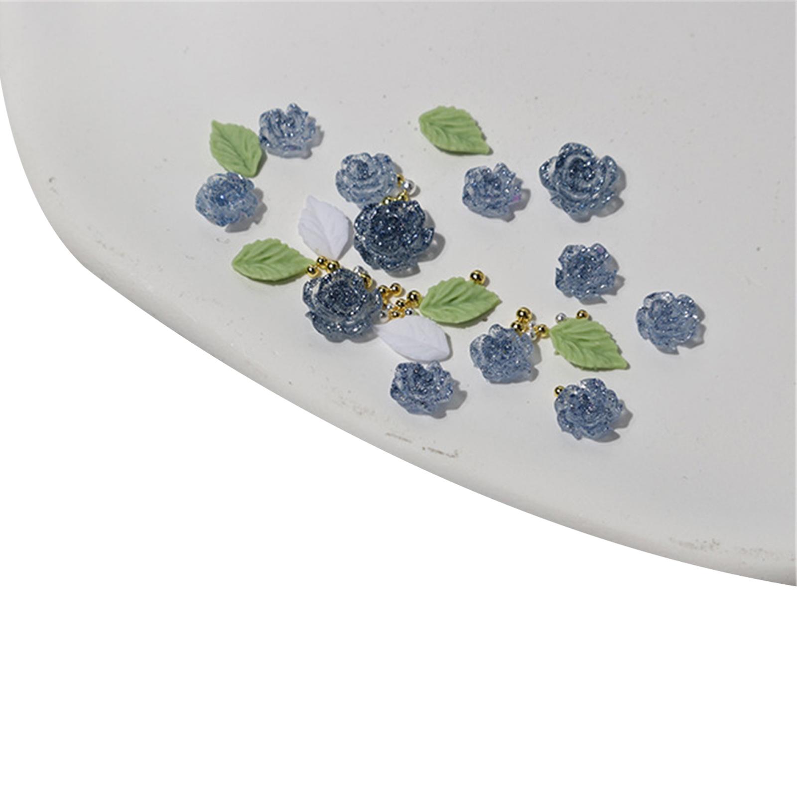 

3D Цветочные Подвески для ногтей Подвески для ногтей в виде листьев из смолы Стальные бусины Принадлежности для дизайна ногтей Украшения для ногтей своими руками для акриловых ногтей K