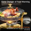 Small Round Stainless Steel Buffet Stove - Gold Alcohol Heater for Hotels and Restaurants