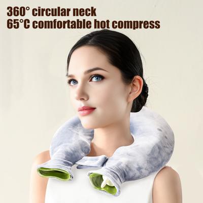 Botella de Agua Caliente en Forma de U de 1.8L Alivio del Dolor de Cuello y Hombro Bolsa de Agua Caliente de PVC a Prueba de Fugas con Funda de Forro Polar Bolsa Calentadora de Cuello para Terapia Frío-Calor