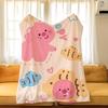 Cartoon L-Loopy Throw Flannel Cozy Print Blanket, Portable, Durable Machine Washable Cute Cool
