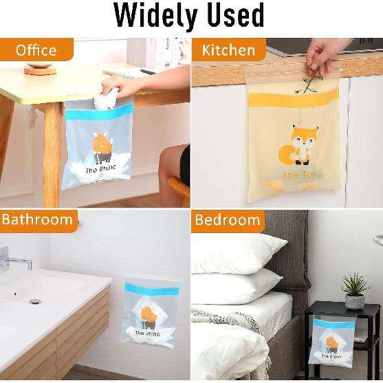 Upgraded Car Trash Bag, 45pcs Easy Stick-On Disposable Car Garbage Bags, Waterproof Leak-proof Vomit Bag, Kitchen Storage Bag, Suitable for Car