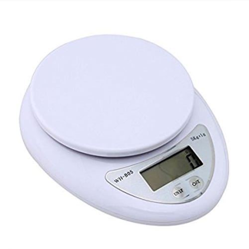 AseiwaA Home Digital Scale, Measures up to 5kg in 1g Increments, Digital Platform Scale, Electronic Scale with Tare Function and Auto-Off Function (1g