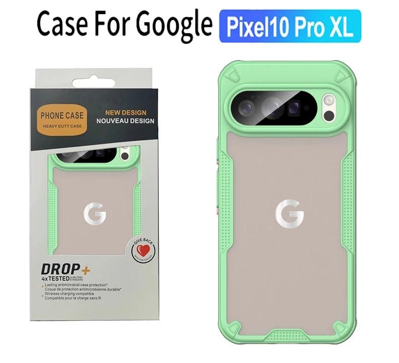 Frosted Matte Translucent Hybrid Rugged Armor Phone Case For Google Pixel 10 9 Pro XL 9A 8 A/Pro Anti-fall Lens Protector Cover