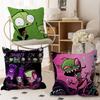 Invader Zim Hippie Pillow Cushion Cover Pillowcase Living Room Sofa Home Decor