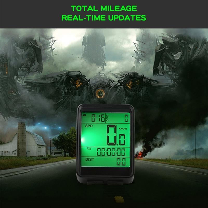 Bicycle Speedometer Watch Waterproof Wireless Cycle Bike Computer Bicycle Odometer with LCD Display & Multi-Functions