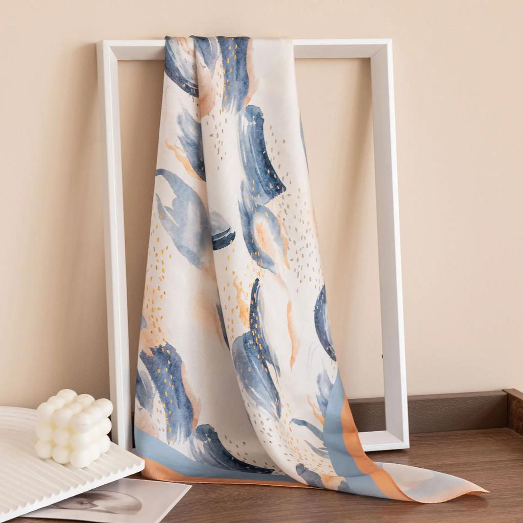 100% Mulberry Silk Scarf  Four Seasons Versatile Premium Printed Shawl