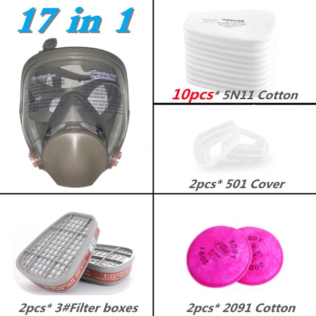 Anti Fog Full Face Respirator, Mask, Industrial Coating, Spraying, Safety Filter, Formaldehyde Protection, 6800