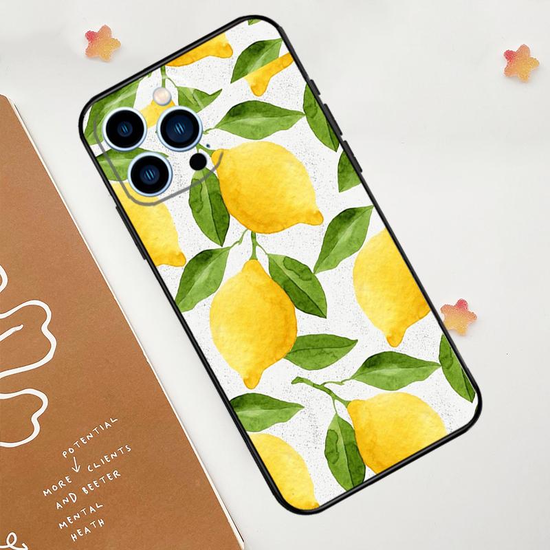 Lemon Fruit Phone Case For IPhone 18 17 Pro Max 14 11 15 16 Pro Max 12 13 mini 16 Plus 16e 17 Air Funda