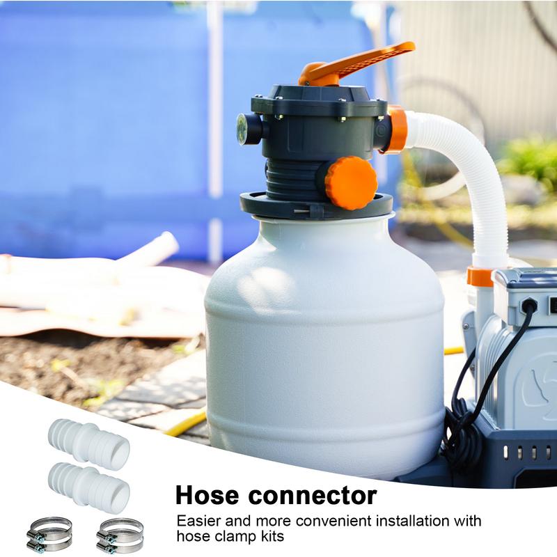 Pool Vacuum Hose Adapter 32mm Hose Connector For Pool Vacuum Hose Clamp And Hose Accessory For Aquarium And Swimming Pool