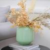 Living Ivy Blown Flower Vase Small for Home Decor Center Table Bedroom Living Room and Office Decoration (Green)