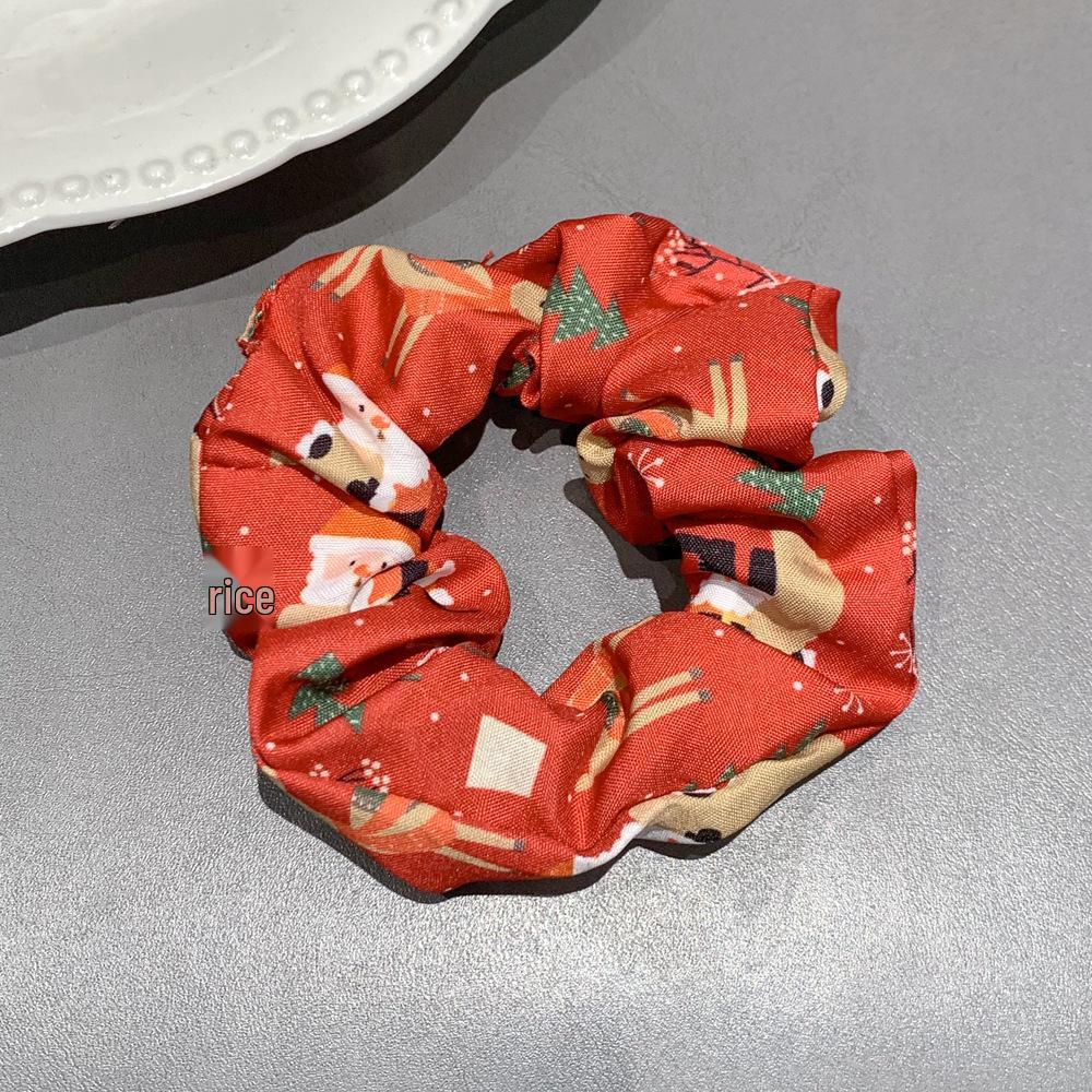 

Элегантная резинка для волос с рождественским принтом: Стильные и простые большие кольца - аксессуары для волос для женщин