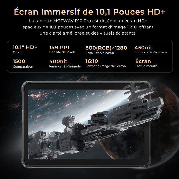 Unbreakable Tablet HOTWAV Tab R10 Pro 20GB+256GB 10.1" Touch Tablet 10080mAh Android 14 Dual SIM 4G/GPS/IP68&IP69K Black