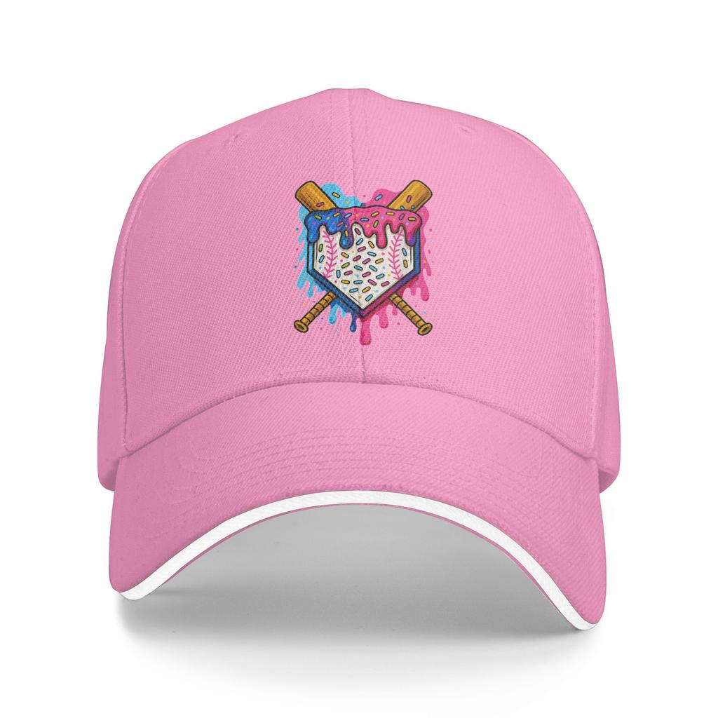 Baseball Boys Ice Cream Drip Baseball Baseball Cap Fitted Retro Men Women Trucker Hat Sunscreen Outdoor Sport Baseball Caps Gift